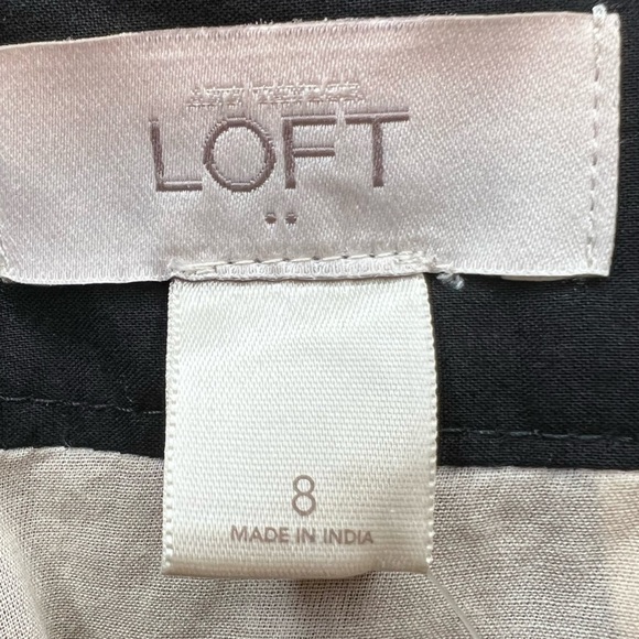 ANN Taylor Loft Black With Beige Lining Eyelet Skirt - Size 8, New With Tag - Picture 5 of 6